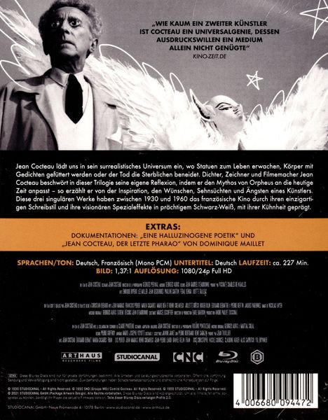 Produktbild: Jean Cocteau: Die Orpheus Trilogie [2 BRs]