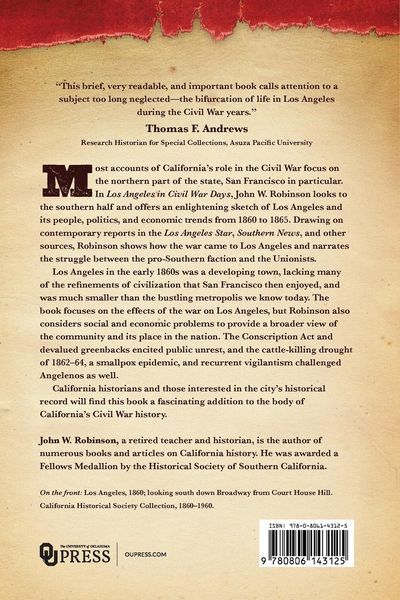 Produktbild: Los Angeles in Civil War Days, 1860-1865