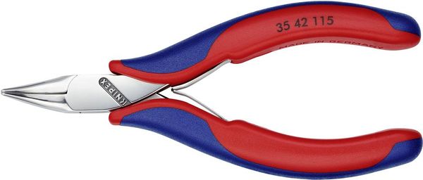 Knipex 35 42 115 SB Elektronik- u. Feinmechanik Flachrundzange 45° gebogen 115mm