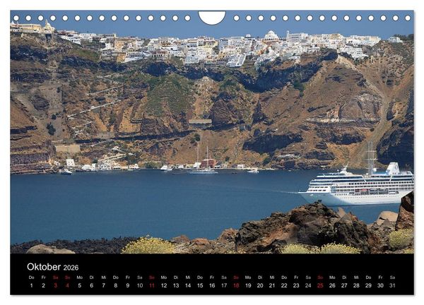 Produktbild: Santorini &ndash; Leben auf dem Vulkan (Wandkalender 2026 DIN A4 quer), CALVENDO Monatskalender
