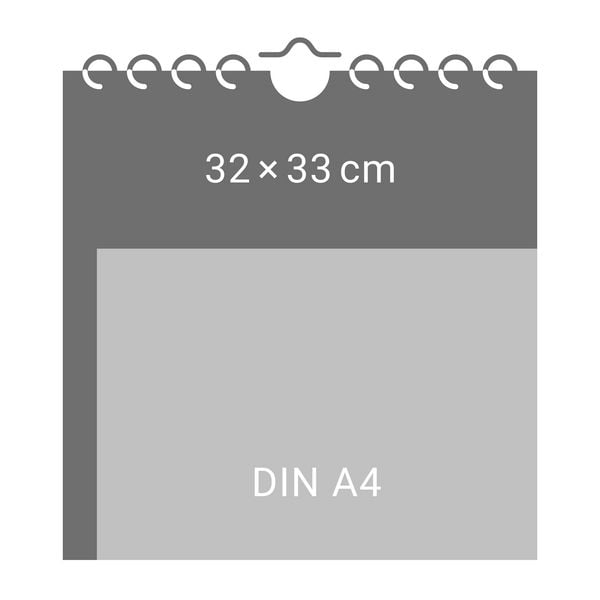 Produktbild: Premium-Bastelkalender schwarz groß 2026