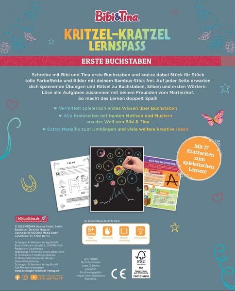 Produktbild: Bibi & Tina Kritzel-Kratzel-Lernspa&szlig; Erste Buchstaben