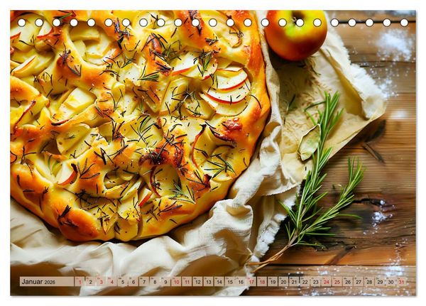 Produktbild: Apfelkuchen satt - K&ouml;stliche Kunstwerke aus dem KI-Backofen (Tischkalender 2026 DIN A5 quer), CALVENDO Monatskalender