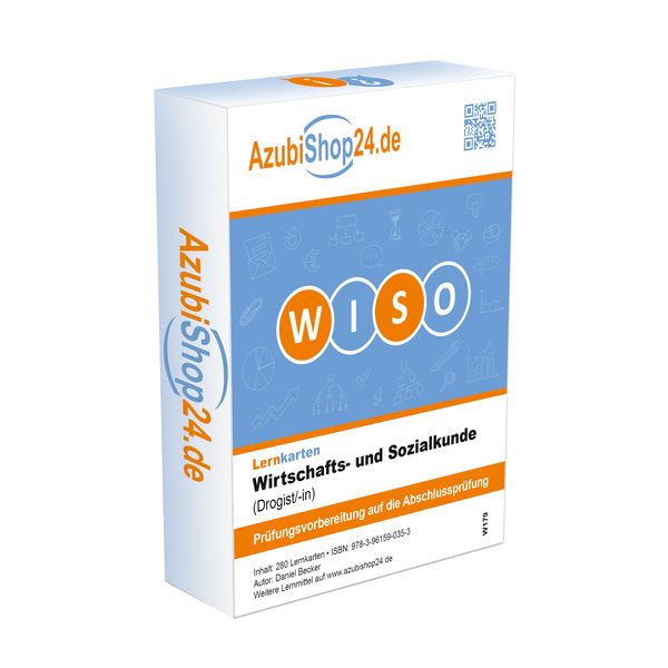 Lernkarten Wiso Wirtschafts- und Sozialkunde Drogist Prüfungsvorbereitung Wiso Prüfung, Nonbook von Daniel Becker, Princoso, 978-3-96159-035-3