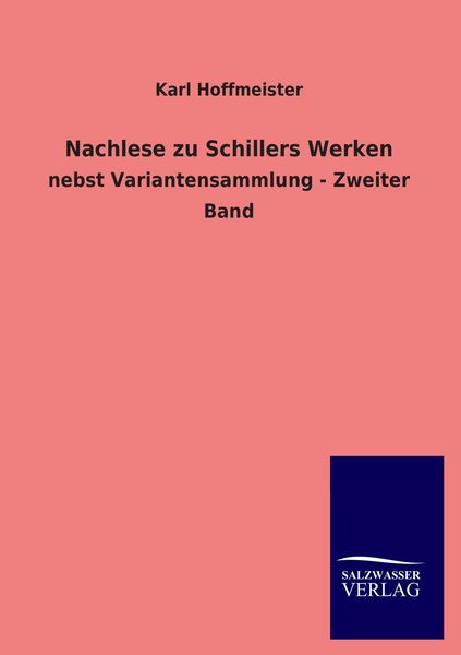 Produktbild: Nachlese zu Schillers Werken