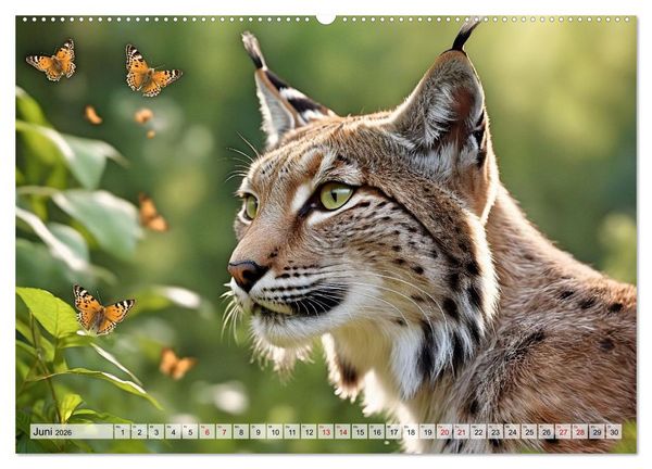 Produktbild: Auf den Spuren der Luchse (hochwertiger Premium Wandkalender 2026 DIN A2 quer), Kunstdruck in Hochglanz