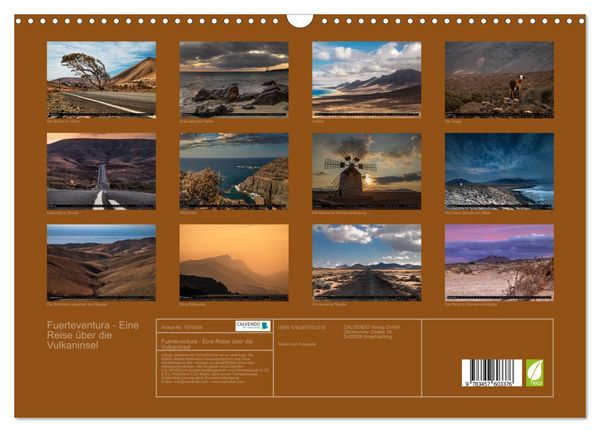 Produktbild: Fuerteventura - Eine Reise &uuml;ber die Vulkaninsel (Wandkalender 2026 DIN A3 quer), CALVENDO Monatskalender