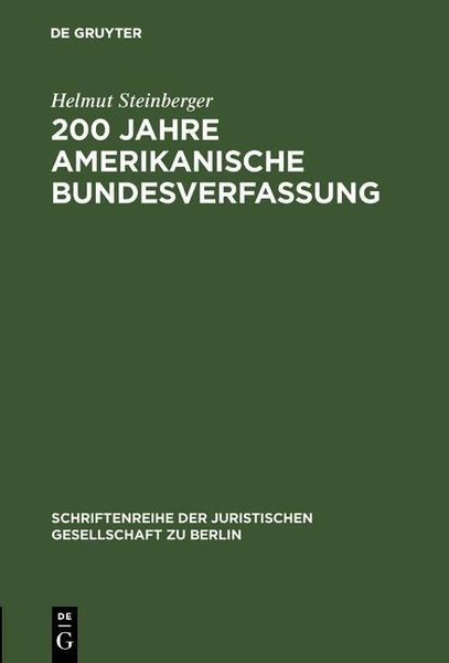 Produktbild: 200 Jahre amerikanische Bundesverfassung
