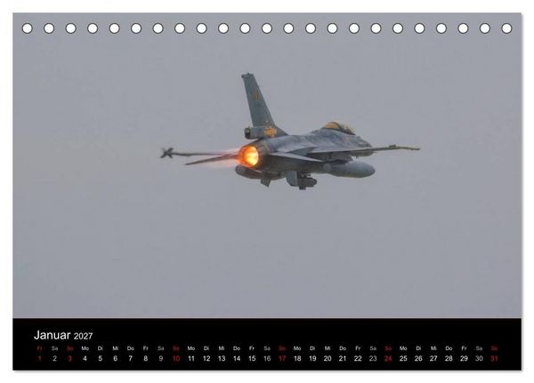 Produktbild: F-16 Fliegende Legende (Tischkalender 2027 DIN A5 quer), CALVENDO Monatskalender