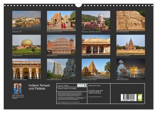 Produktbild: Indiens Tempel und Pal&auml;ste (Wandkalender 2026 DIN A3 quer), CALVENDO Monatskalender