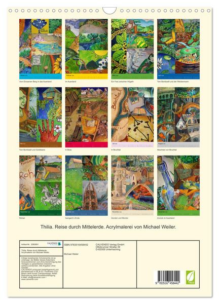 Produktbild: Thilia. Reise durch Mittelerde. Acrylmalerei von Michael Weiler. (Wandkalender 2026 DIN A3 hoch), CALVENDO Monatskalender