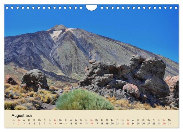 Produktbild: Teneriffa 2026 (Wandkalender 2026 DIN A4 quer), CALVENDO Monatskalender