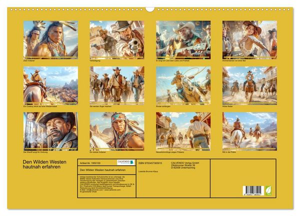 Produktbild: Den Wilden Westen hautnah erfahren (Wandkalender 2026 DIN A2 quer), CALVENDO Monatskalender