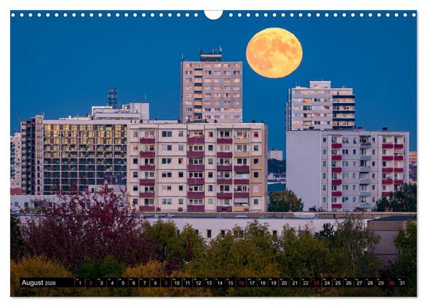 Produktbild: Halle-Luna - Monds&uuml;chtig in Halle-Saale (Wandkalender 2026 DIN A3 quer), CALVENDO Monatskalender