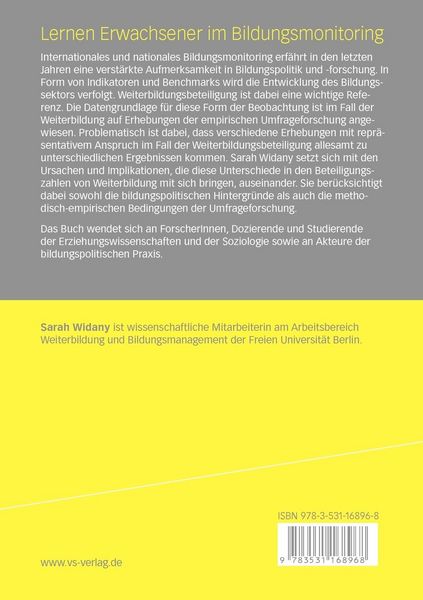 Produktbild: Lernen Erwachsener im Bildungsmonitoring