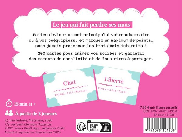 Produktbild: Bo&icirc;te &agrave; questions - Mots interdits