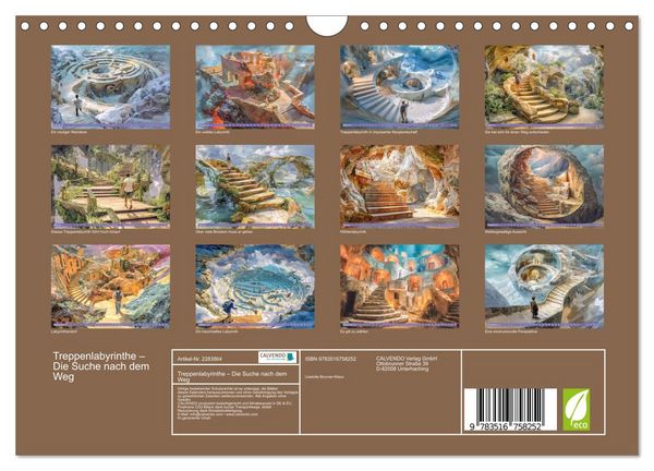Produktbild: Treppenlabyrinthe &ndash; Die Suche nach dem Weg (Wandkalender 2027 DIN A4 quer), CALVENDO Monatskalender