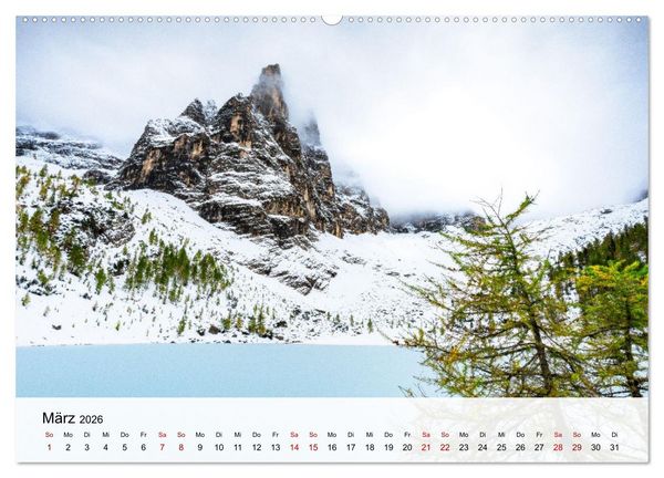 Produktbild: Die Dolomiten - Faszination Berge (hochwertiger Premium Wandkalender 2026 DIN A2 quer), Kunstdruck in Hochglanz