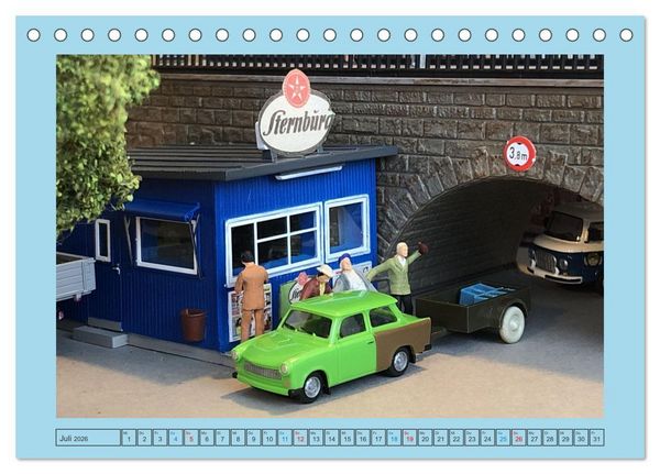 Produktbild: DDR Modellautos im Fokus (Tischkalender 2026 DIN A5 quer), CALVENDO Monatskalender