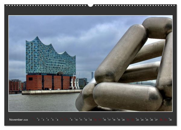 Produktbild: Wahrzeichen Elbphilharmonie (hochwertiger Premium Wandkalender 2026 DIN A2 quer), Kunstdruck in Hochglanz