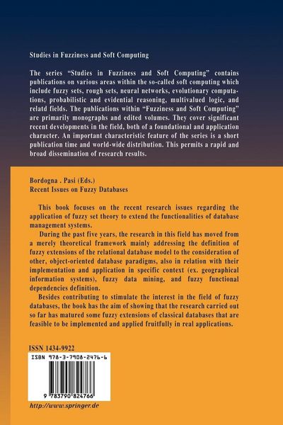 Produktbild: Recent Issues on Fuzzy Databases