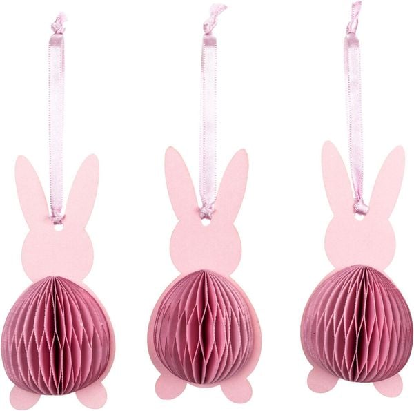 Hängedeko "Häschen" 3er-Set (Farbe: rosa)