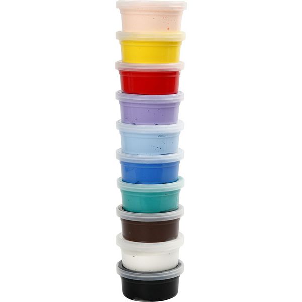 Produktbild: Creativ Company Silk Clay&reg;, Basic 1, sortierte Farben, 10x40 g