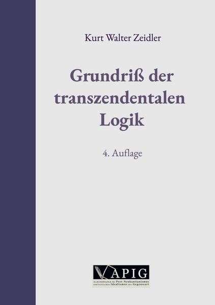 Produktbild: Grundri&szlig; der transzendentalen Logik