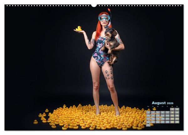 Produktbild: Starke M&auml;dels - Rauhaardackel (Wandkalender 2026 DIN A2 quer), CALVENDO Monatskalender