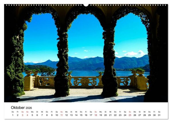 Produktbild: Impressionen vom Comer See (hochwertiger Premium Wandkalender 2026 DIN A2 quer), Kunstdruck in Hochglanz
