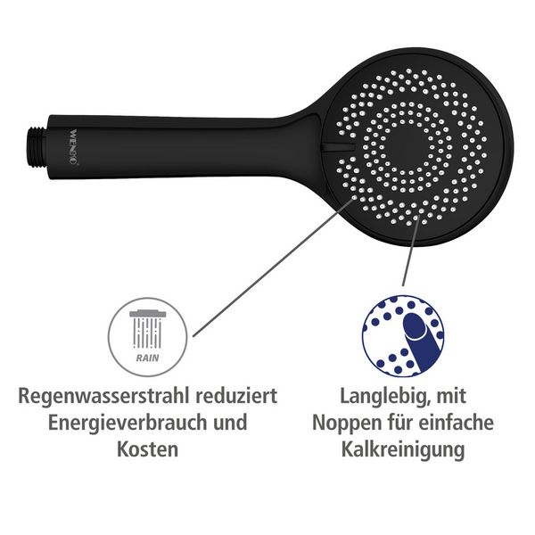 Produktbild: Duschkopf Watersaving &Oslash; 96 cm 3 Funktionen, &Oslash; 9,5 cm