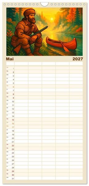 Produktbild: Familienplaner 2027 - Nordamerika von Alaska bis Texas - Wild, Weit und Wundersch&ouml;n mit 5 Spalten (Wandkalender, 21 x 45 cm) CALVENDO