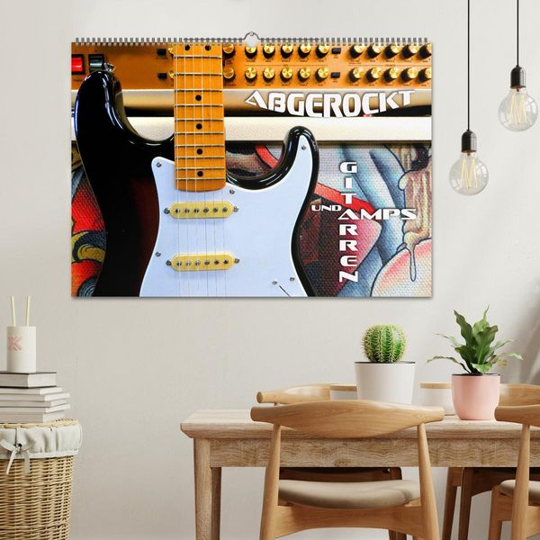 Produktbild: Gitarren und Amps - abgerockt (Wandkalender 2026 DIN A2 quer), CALVENDO Monatskalender