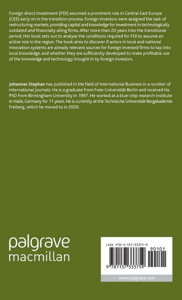 Produktbild: The Technological Role of Inward Foreign Direct Investment in Central East Europe