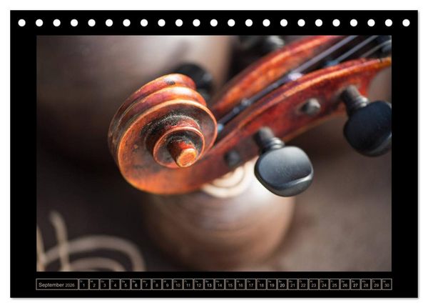 Produktbild: eine Violine (Tischkalender 2026 DIN A5 quer), CALVENDO Monatskalender