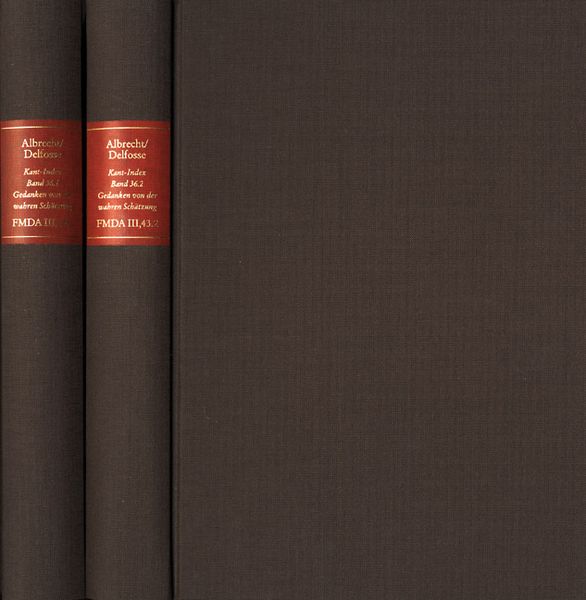 Produktbild: Forschungen und Materialien zur deutschen Aufkl&auml;rung / Abteilung III: Indices. Kant-Index. Section 3: Index zum Corpus der vorkritischen Schriften. Band 36.1-2: Stellenindex und Konkordanz zu den &rsaquo;Gedanken von der wahren Sch&auml;tzung der lebendigen Kr&auml;fte&lsaquo;