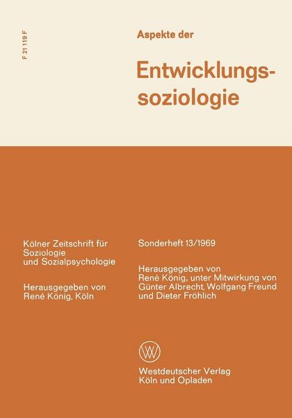 Produktbild: Aspekte der Entwicklungssoziologie