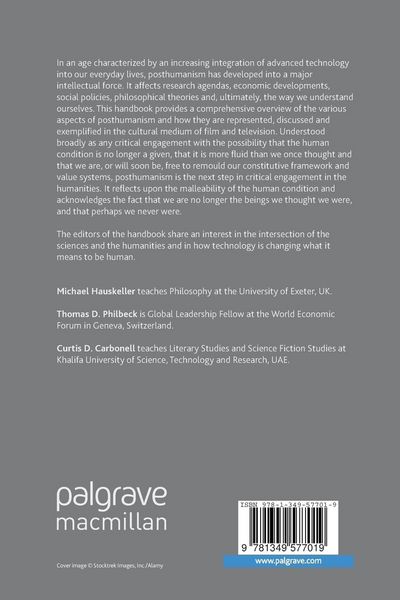 Produktbild: The Palgrave Handbook of Posthumanism in Film and Television
