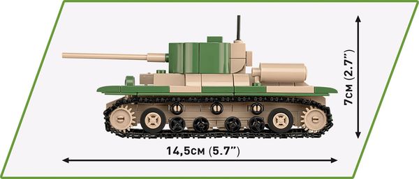 Produktbild: COBI Historical Collection 2740 - Renault R35, Valentine IX, Panzer I, Bausatz 1:48, 595 Klemmbausteine