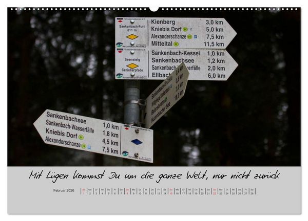 Produktbild: Kleine und gro&szlig;e Wahrheiten - Spr&uuml;che zum Nachdenken (hochwertiger Premium Wandkalender 2026 DIN A2 quer), Kunstdruck in Hochglanz