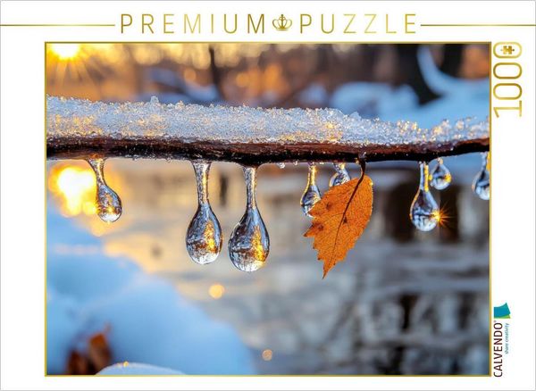 Produktbild: CALVENDO Puzzle Glitzernde Eistropfen im Sonnenschein | 1000 Teile Lege-Gr&ouml;&szlig;e 64x48cm Foto-Puzzle f&uuml;r gl&uuml;ckliche Stunden