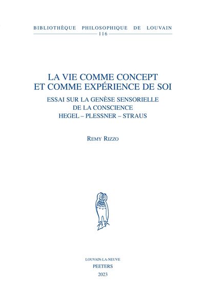 Produktbild: La vie comme concept et comme experience de soi