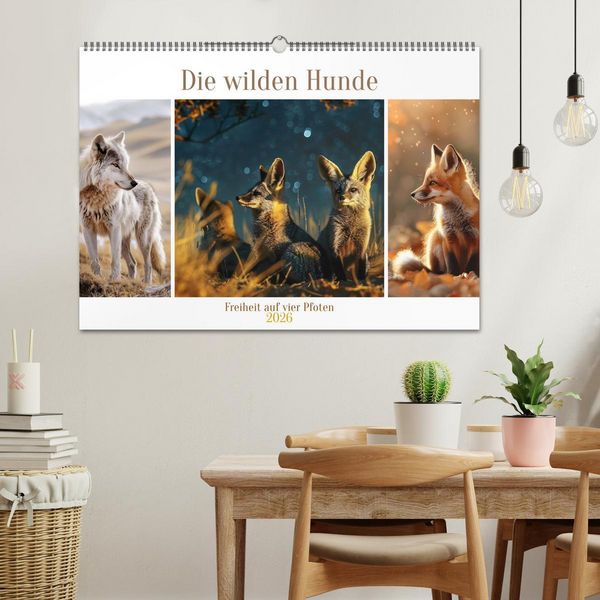 Produktbild: Die wilden Hunde (Wandkalender 2026 DIN A2 quer), CALVENDO Monatskalender