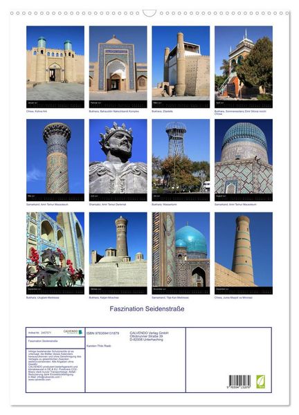 Produktbild: Faszination Seidenstra&szlig;e (Wandkalender 2027 DIN A2 hoch), CALVENDO Monatskalender