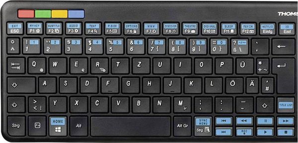 Produktbild: Thomson ROC3506 4in1-Universal-Smart-TV-Fernbedienung f&uuml;r Sony, STB, Audio, PC Sony Fernbedienung Schwarz