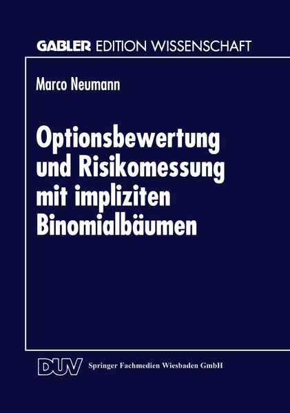 Produktbild: Optionsbewertung und Risikomessung mit impliziten Binomialb&auml;umen