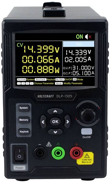 Produktbild: VOLTCRAFT DLP-1305 Labornetzger&auml;t, einstellbar 0 - 30 V 0 - 5 A 150 W Slave-Funktion Anzahl Ausg&auml;nge 1 x