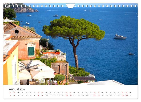 Produktbild: Amalfi K&uuml;ste - Italiens wundersch&ouml;ner K&uuml;stenabschnitt. (Wandkalender 2026 DIN A4 quer), CALVENDO Monatskalender