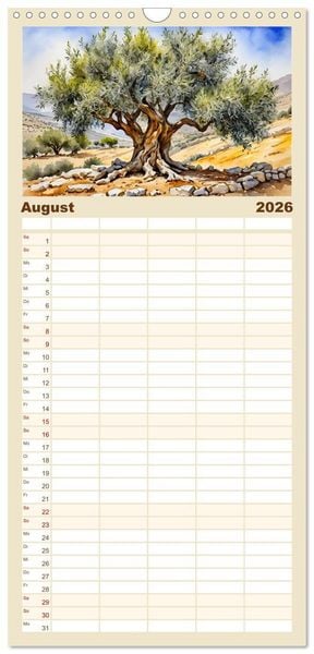 Produktbild: Familienplaner 2026 - Kalimera Griechenland mit 5 Spalten (Wandkalender, 21 x 45 cm) CALVENDO