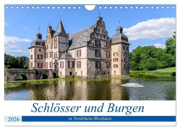Schlösser und Burgen in NRW (Wandkalender 2026 DIN A4 quer), CALVENDO Monatskalender